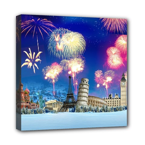 Happy New Year Celebration Of The New Year Landmarks Of The Most Famous Cities Around The World Fire Multi Function Bag	 by Sapixe