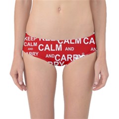 Keep Calm And Carry On Classic Bikini Bottoms by Sapixe