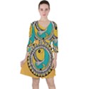 Madhubani Fish Indian Ethnic Pattern Ruffle Dress View1