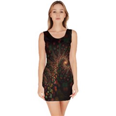 Multicolor Fractals Digital Art Design Bodycon Dress by Sapixe