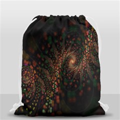 Multicolor Fractals Digital Art Design Drawstring Bag (small) by Sapixe