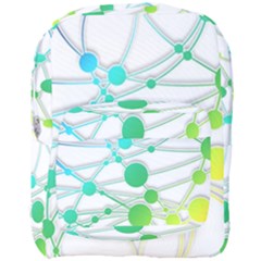 Network Connection Structure Knot Full Print Backpack by Sapixe