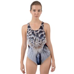 Owl Face Cut-out Back One Piece Swimsuit by Sapixe