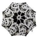 Pattern Color Painting Dab Black Hook Handle Umbrellas (Small) View1
