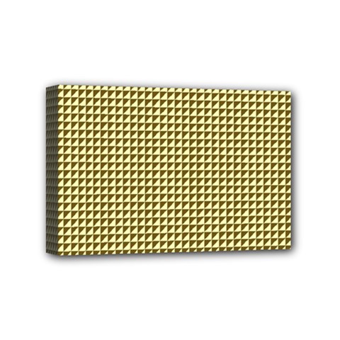 Ocre Triangulate Mini Canvas 6  X 4  by jumpercat