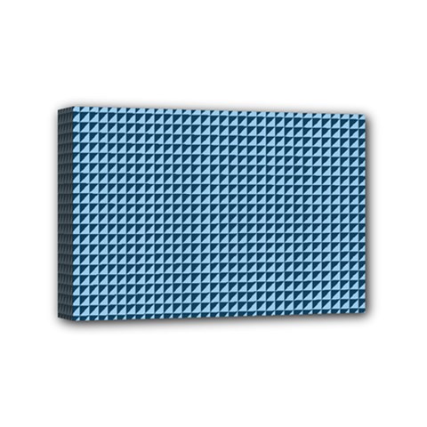 Blue Triangulate Mini Canvas 6  X 4  by jumpercat