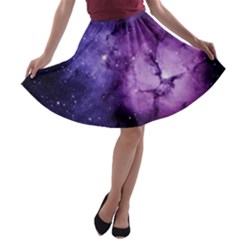 Purple Space A-line Skater Skirt by Sapixe
