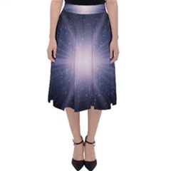 Real Photographs In Saturns Rings Folding Skater Skirt by Sapixe