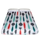 Spoon Fork Knife Pattern Fitted Sheet (California King Size) View1