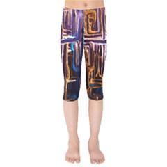 Ceramics Of Ancient Land 9 Kids  Capri Leggings  by bestdesignintheworld