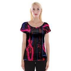 Calligraphy Cap Sleeve Tops by bestdesignintheworld