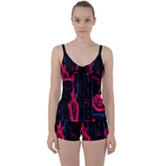 Calligraphy Tie Front Two Piece Tankini by bestdesignintheworld