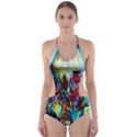 Still Life With Two Lamps Cut-Out One Piece Swimsuit View1