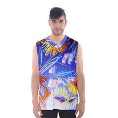 Dscf1385 - Sunflowers In Ceramic Jur Men s Basketball Tank Top by bestdesignintheworld