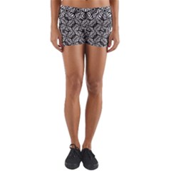 Modern Tribal Bold Pattern Yoga Shorts by dflcprints