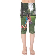 19688418 10155446220129417 1027902896 O - Walking With Daughter And Dog Kids  Capri Leggings  by bestdesignintheworld