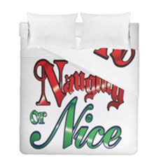 Vintage Christmas Naughty Or Nice Duvet Cover Double Side (full/ Double Size) by Sapixe