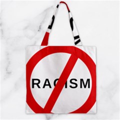 2000px No Racism Svg Zipper Grocery Tote Bag by demongstore