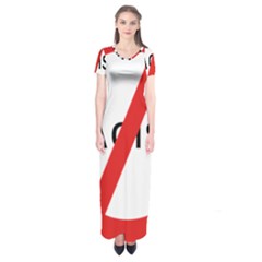 2000px No Racism Svg Short Sleeve Maxi Dress by demongstore
