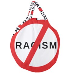 2000px No Racism Svg Giant Round Zipper Tote by demongstore