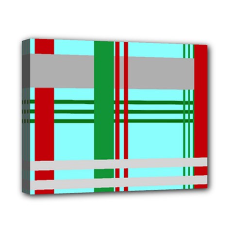 Christmas Plaid Backgrounds Plaid Canvas 10  X 8  by Sapixe