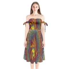 Fire New Year S Eve Spark Sparkler Shoulder Tie Bardot Midi Dress by Sapixe