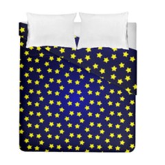 Star Christmas Red Yellow Duvet Cover Double Side (full/ Double Size) by Sapixe