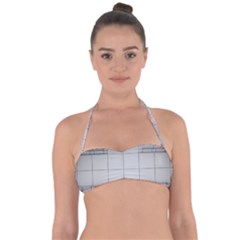 Abstract Architecture Contemporary Halter Bandeau Bikini Top by Sapixe