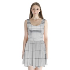 Abstract Architecture Contemporary Split Back Mini Dress  by Sapixe