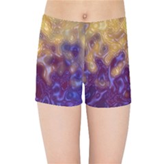 Fractal Rendering Background Kids Sports Shorts by Sapixe