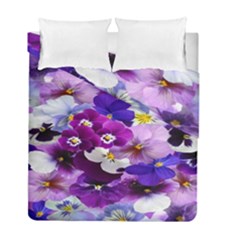 Graphic Background Pansy Easter Duvet Cover Double Side (full/ Double Size) by Sapixe