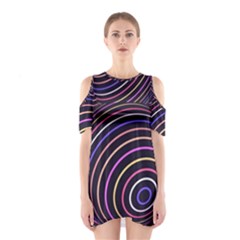 Abtract Colorful Spheres Shoulder Cutout One Piece by Modern2018