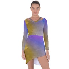 Abstract Smooth Background Asymmetric Cut-out Shift Dress by Modern2018