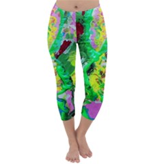 Desert Blooming 1/2 Capri Winter Leggings  by bestdesignintheworld
