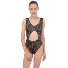 Abstract Pattern Graphics Center Cut Out Swimsuit by Simbadda