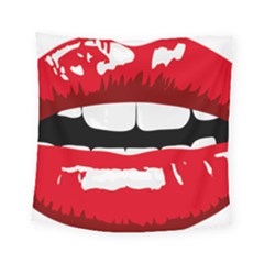 Sexy Mouth  Square Tapestry (small) by StarvingArtisan