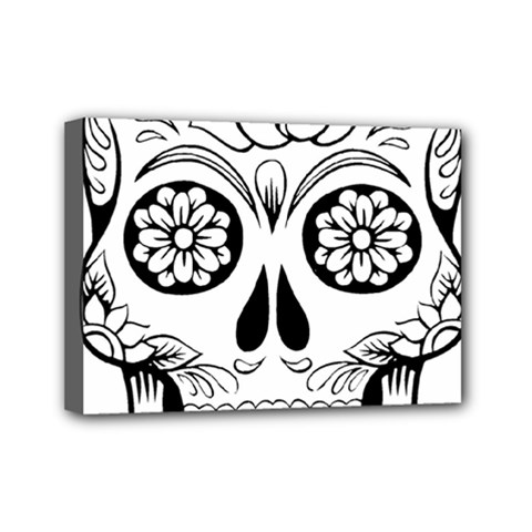 Sugar Skull Mini Canvas 7  X 5  by StarvingArtisan