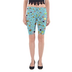 Space Pattern Yoga Cropped Leggings by Valentinaart