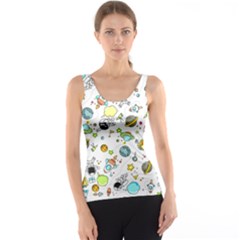 Space Pattern Tank Top by Valentinaart