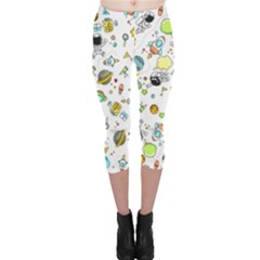 Space Pattern Capri Leggings  by Valentinaart