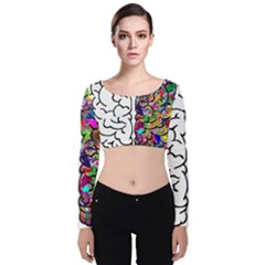 Brain Mind Anatomy Velvet Crop Top by Simbadda