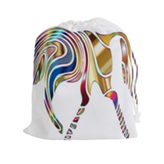 Horse Equine Psychedelic Abstract Drawstring Pouches (xxl) by Simbadda