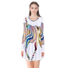 Horse Equine Psychedelic Abstract Flare Dress by Simbadda