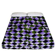 Hypnotic Geometric Pattern Fitted Sheet (queen Size) by dflcprints
