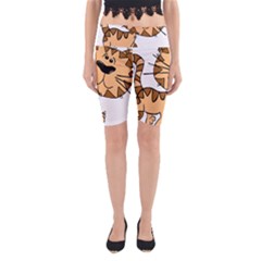 Cats Kittens Animal Cartoon Moving Yoga Cropped Leggings by Simbadda
