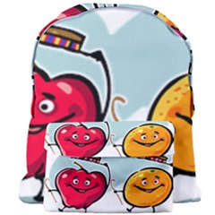 Dancing Fruit Apple Organic Fruit Giant Full Print Backpack by Simbadda