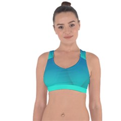 Ghost Gear   Ziggy Blend   Teal Ombre-canvas Cross String Back Sports Bra by GhostGear