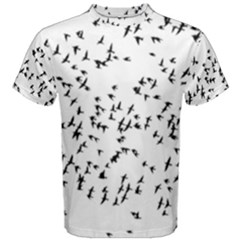 Flock Birds Animals Flying Men s Cotton Tee by Simbadda