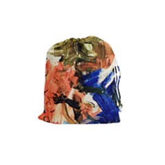 Pagoda And Calligraphy Drawstring Pouches (medium)  by bestdesignintheworld