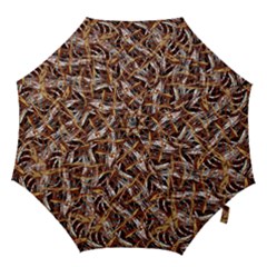 Colorful Wavy Abstract Pattern Hook Handle Umbrellas (medium) by dflcprints